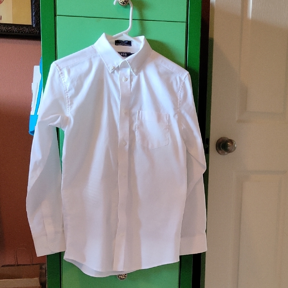 Izod Crisp White Dress Shirt for Men